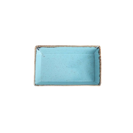 Tanjur za serviranje doručka, porculan, 13 × 8,5 cm, tirkiz, "Seasons" - Porland