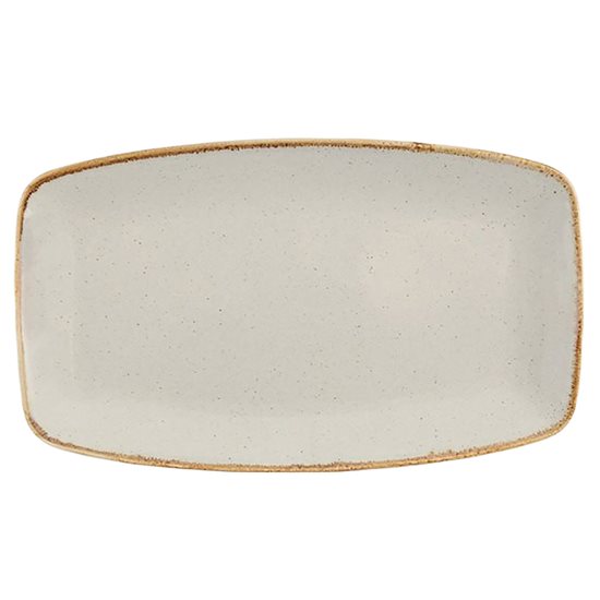 Porcelain platter, 31x18cm, "Seasons", Grey - Porland