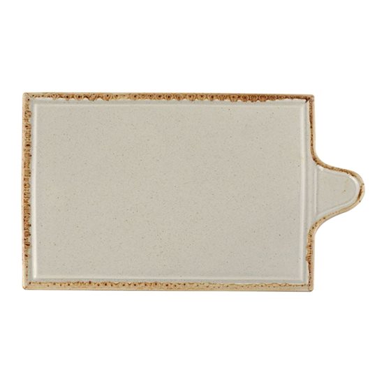 Cheese serving platter, porcelain, 30x18cm, "Seasons", Grey - Porland