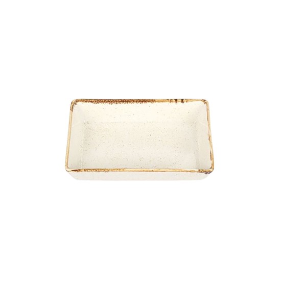 Tallerken til servering af morgenmad, porcelæn, 13 × 8,5 cm, beige, "Seasons" - Porland