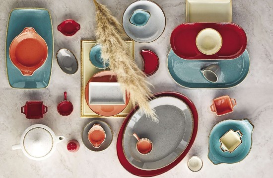 Servirni krožnik za zajtrk, porcelan, 13 × 8,5 cm, bež, "Seasons" - Porland