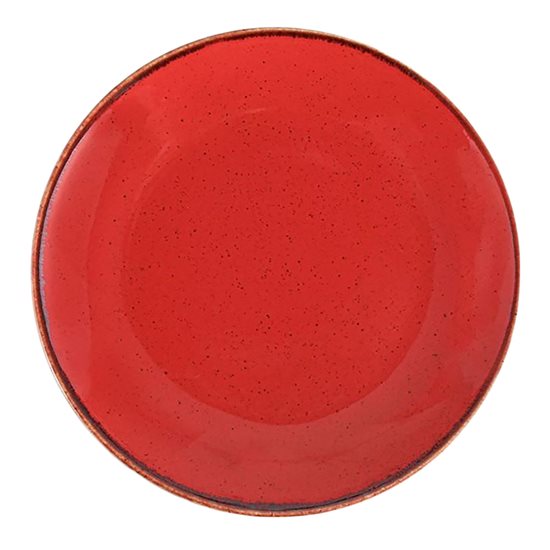 Piatto in porcellana, 30cm, "Stagioni", Rosso - Porland