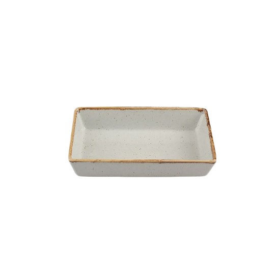 Tallerken for servering av frokost, porselen, 13 × 8,5 cm, grå, "Seasons" - Porland