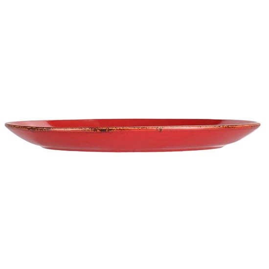 Ovalni krožnik, porcelan, 36 cm, "Letni časi", rdeča - Porland