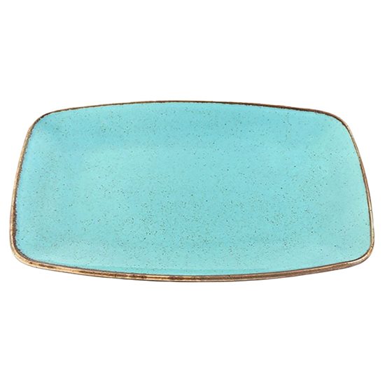 Porcelain platter, 32x18cm, "Seasons", Turquoise - Porland