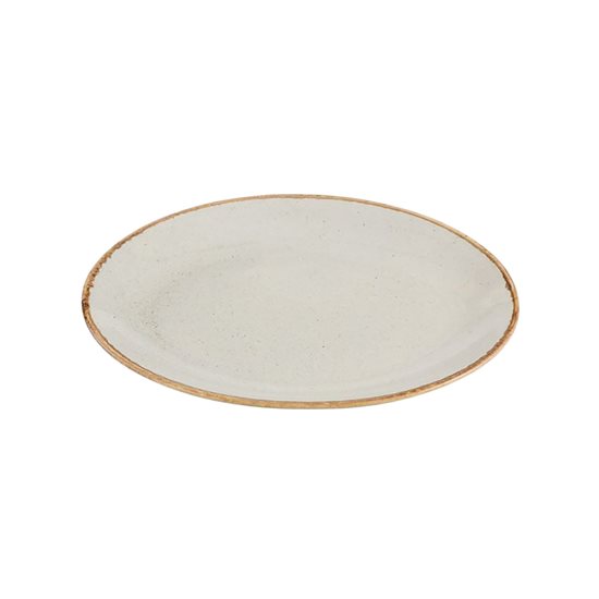 Ovalni krožnik, porcelan, 24 cm, "Letni časi", siva - Porland