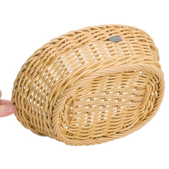 Oval bread basket, 25.5 x 19 cm, Light Beige - Saleen