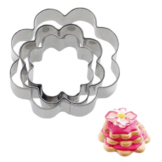 Sett ta' 3 cookie cutters "Rozeta", 4 cm, 5 cm, 6 cm - Westmark