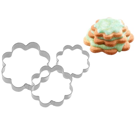 Sett ta' 3 cookie cutters "Rozeta", 4 cm, 5 cm, 6 cm - Westmark