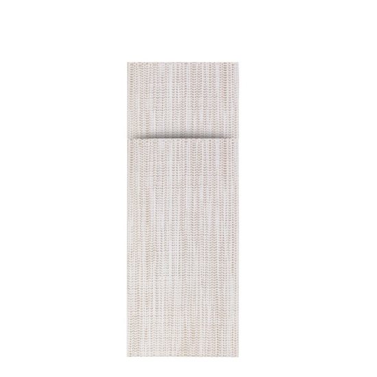 Lot de 6 enveloppes à couverts "Uni", 24 x 9 cm, plastique, Beige/Blanc - Marque Saleen