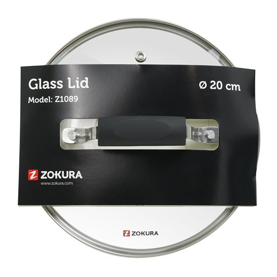 Låg, lavet af glas, 20 cm - Zokura