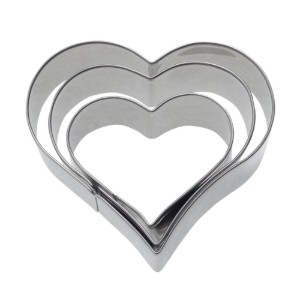 3-delad kakskärarsats, 4 cm, 5 cm, 6 cm, "Heart" - Westmark