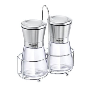 Set of 2 spice grinders with stand, "Edelstahl" - Westmark