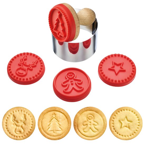 Biscuit stamp set, 6 pieces, silicone - Westmark