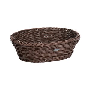 Oval basket, 25.5 × 19 cm, brown - Saleen