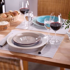 Set de table, 43 x 30 cm, "Uni", Beige/Blanc - Saleen
