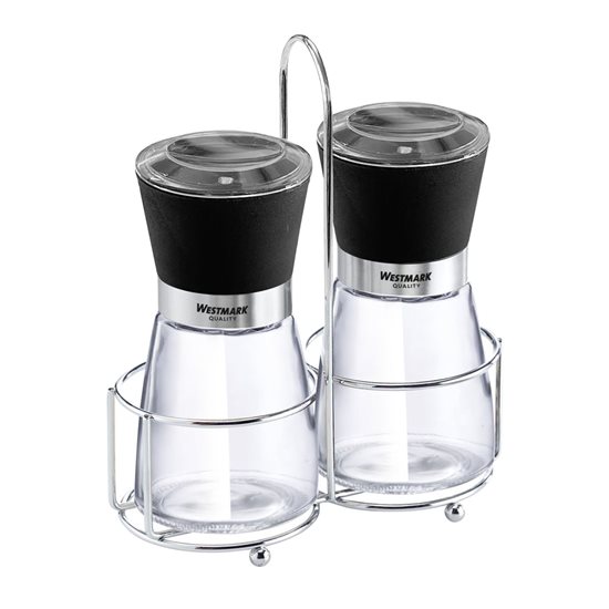 Set of 2 spice grinders with stand, "Blacky" - Westmark