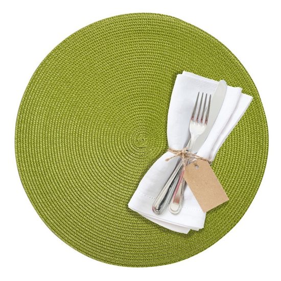 Round placemat, 38 cm, "Circle", Green - Saleen