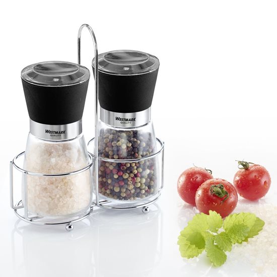 Set of 2 spice grinders with stand, "Blacky" - Westmark