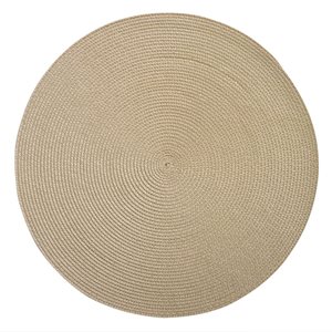 Επιτραπέζιο χαλάκι στρογγυλού σχήματος, 38 cm, "Circle", Ivory - Saleen