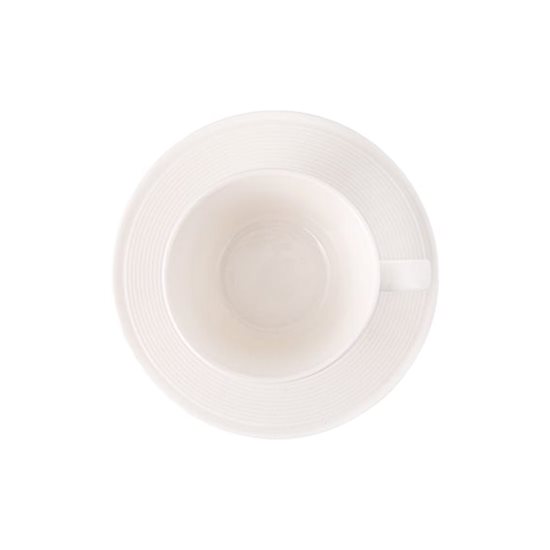 Tasse à thé avec soucoupe, porcelaine, 170ml, "Alumilite Line" - Porland