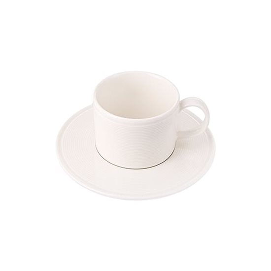 Tea cup with saucer, porcelain, 180ml, "Alumilite Line" - Porland