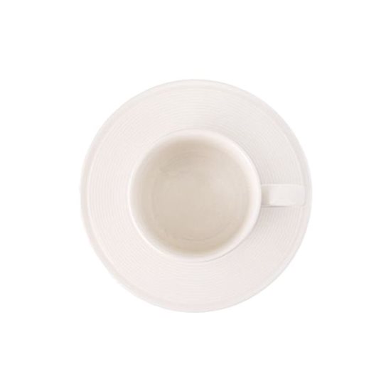 Tea cup with saucer, porcelain, 180ml, "Alumilite Line" - Porland