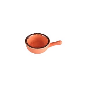 Mini miska z uchwytem, porcelana, 9,5 cm, pomarańczowa, "Seasons" - Porland