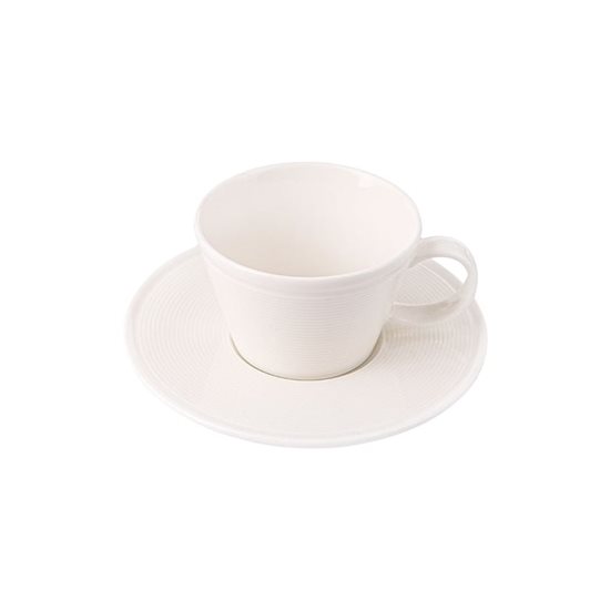 Taza de té con plato, porcelana, 170ml, "Línea Alumilite" - Porland