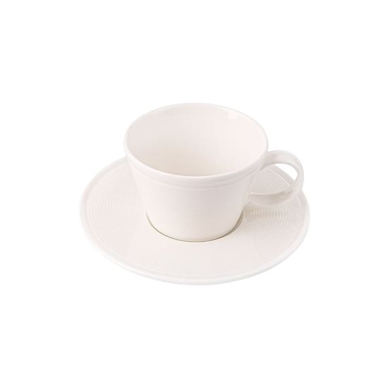 Tea cup with saucer, porcelain, 170ml, "Alumilite Line" - Porland