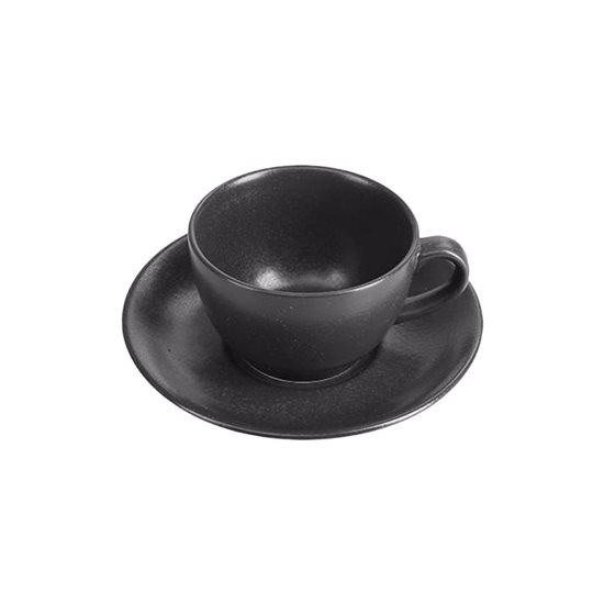 Arbatos puodelis su lėkšte, porcelianinis, 250ml, "Metų laikai", juodas - Porland