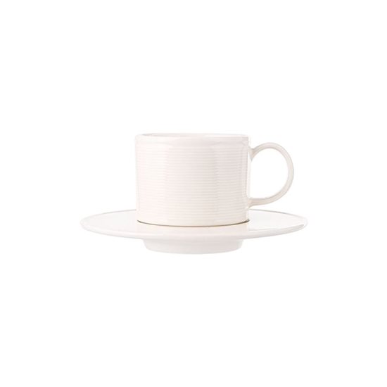 Tea cup with saucer, porcelain, 180ml, "Alumilite Line" - Porland