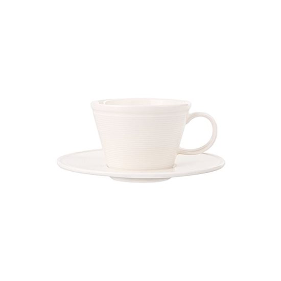 Taza de té con plato, porcelana, 170ml, "Línea Alumilite" - Porland