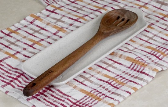 Slotted spoon, acacia wood, 35 cm - Zokura