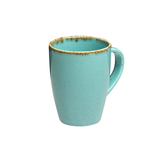 Porcelain mug, 285 ml, turquoise, "Seasons" - Porland