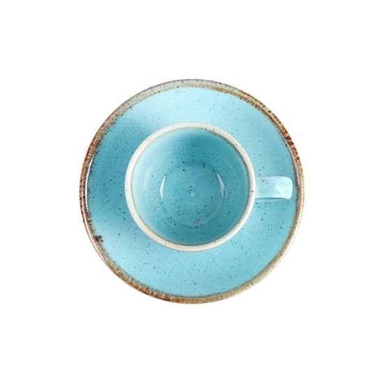 Coffee cup and saucer Alumilite Seasons, 80 ml, Turquoise - Porland