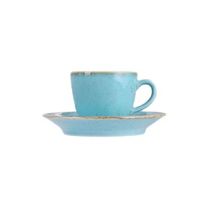 Coffee cup and saucer Alumilite Seasons, 80 ml, Turquoise - Porland