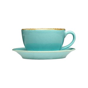 Alumilite Seasons teacup bi saucer, 320 ml, Turquoise - Porland