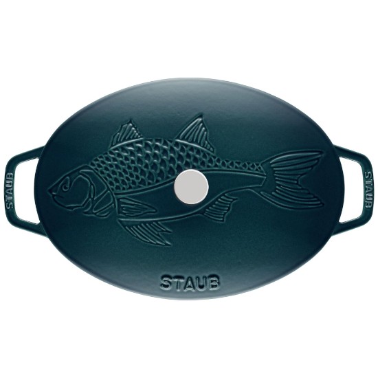 Soikea keittoastia, valurauta, 33cm/2,8L, "La Mer" - Staub