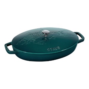 Oval matlagningsfat, gjutjärn, 33cm/2,8L, "La Mer" - Staub