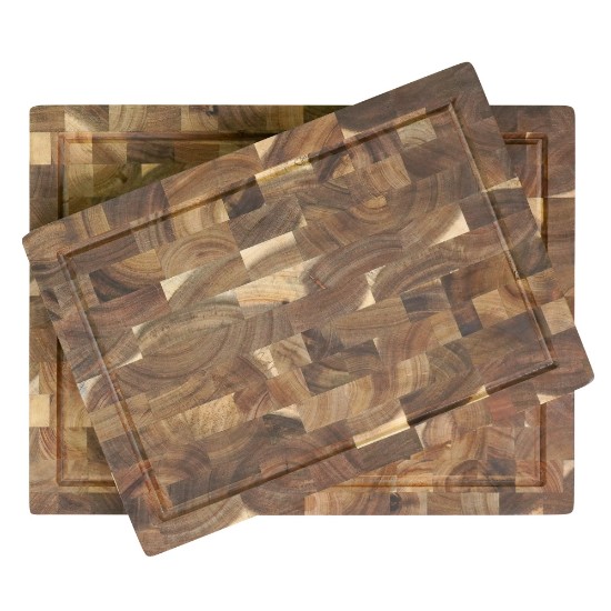 Doska na krájanie, agátové drevo, 40 × 30 cm, hrúbka 3,5 cm - Zokura