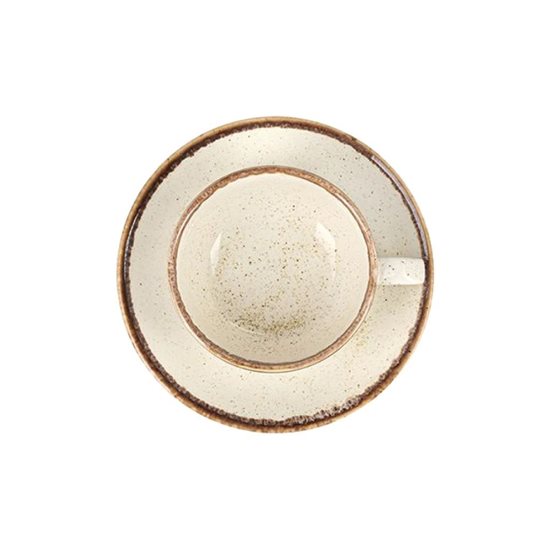 Çay bardağı ve altlık seti, porselen, 250 ml, Seasons, Bej - Porland