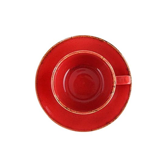 Filiżanka do kawy i spodek Alumilite Seasons, 207 ml, Czerwony - Porland