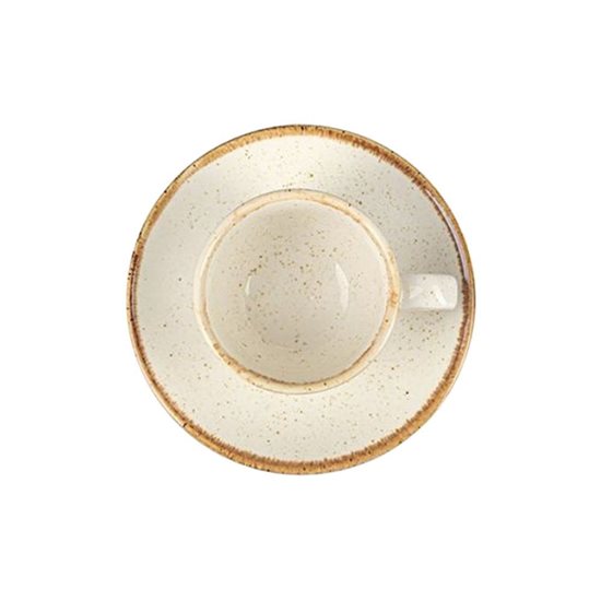 Coffee cup and saucer set, 80 ml, porcelain, Seasons, Beige - Porland