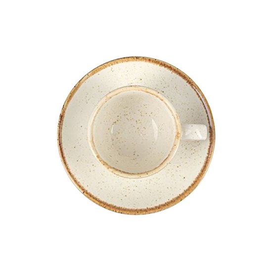 Kávéscsésze és csészealj készlet, 80 ml, porcelán, Seasons, Beige - Porland