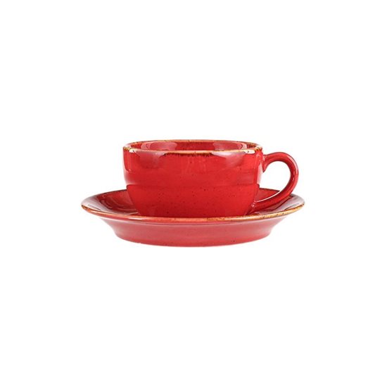 Taza de café y platillo Alumilite Seasons, 207 ml, Rojo - Porland