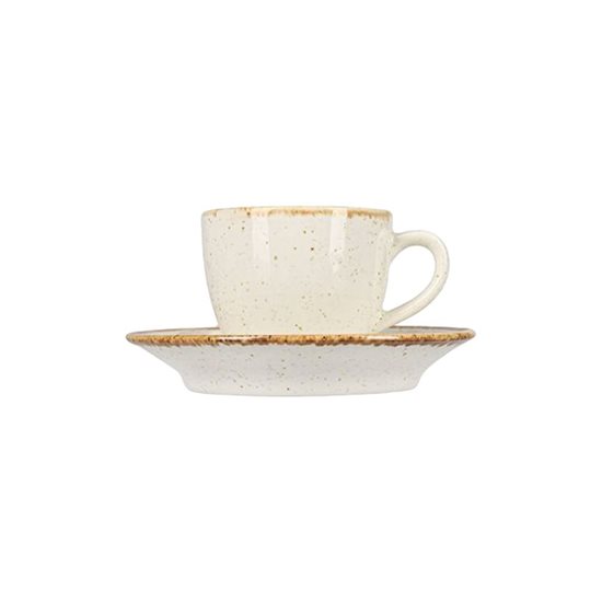 Kávéscsésze és csészealj készlet, 80 ml, porcelán, Seasons, Beige - Porland