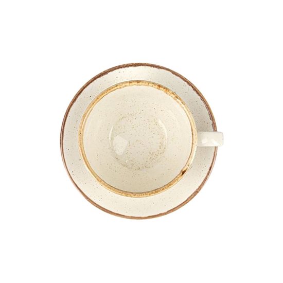 Juego de taza y plato de té, porcelana, 370 ml, Seasons, Beige - Porland