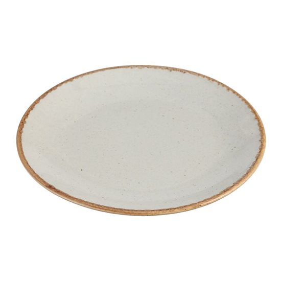 Assiette en porcelaine, 30 cm, grise, "Seasons" - Porland