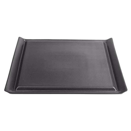 Platter għas-servizz steak, porċellana, 32 × 26 cm, iswed, "Seasons" - Porland